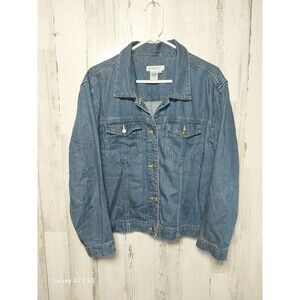 Coldwater Creek Women's Large Lightweight Denim Jacket Cotton Tencel